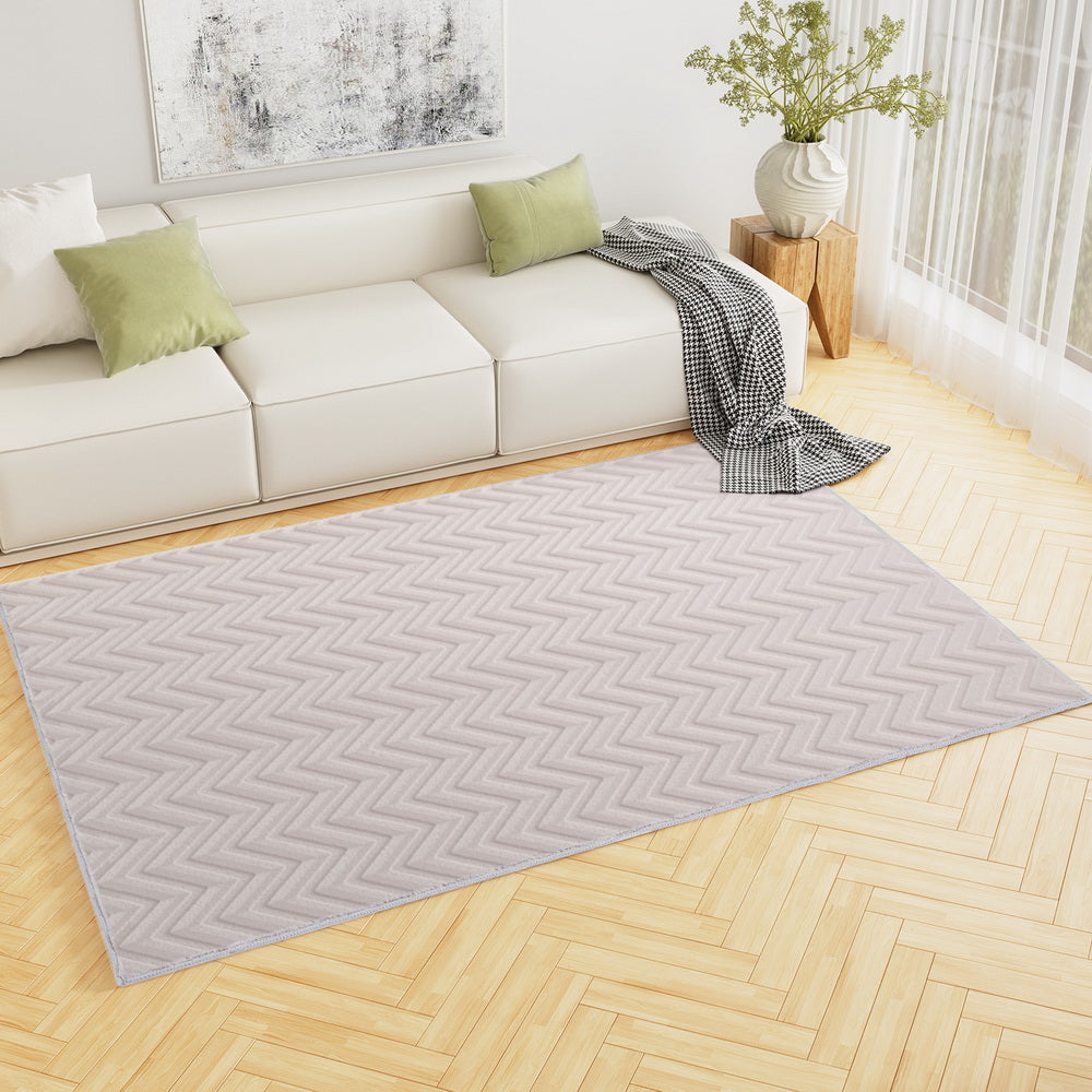 Kids Microfiber Ripple Rug offers washable, non-slip play area, sized 160x230cm for homes.