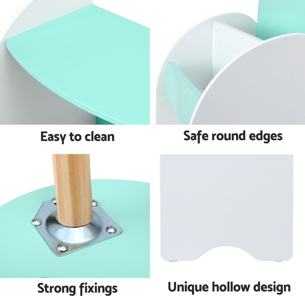 Keezi Kids Bookshelf 2 In 1 Table Chair Set