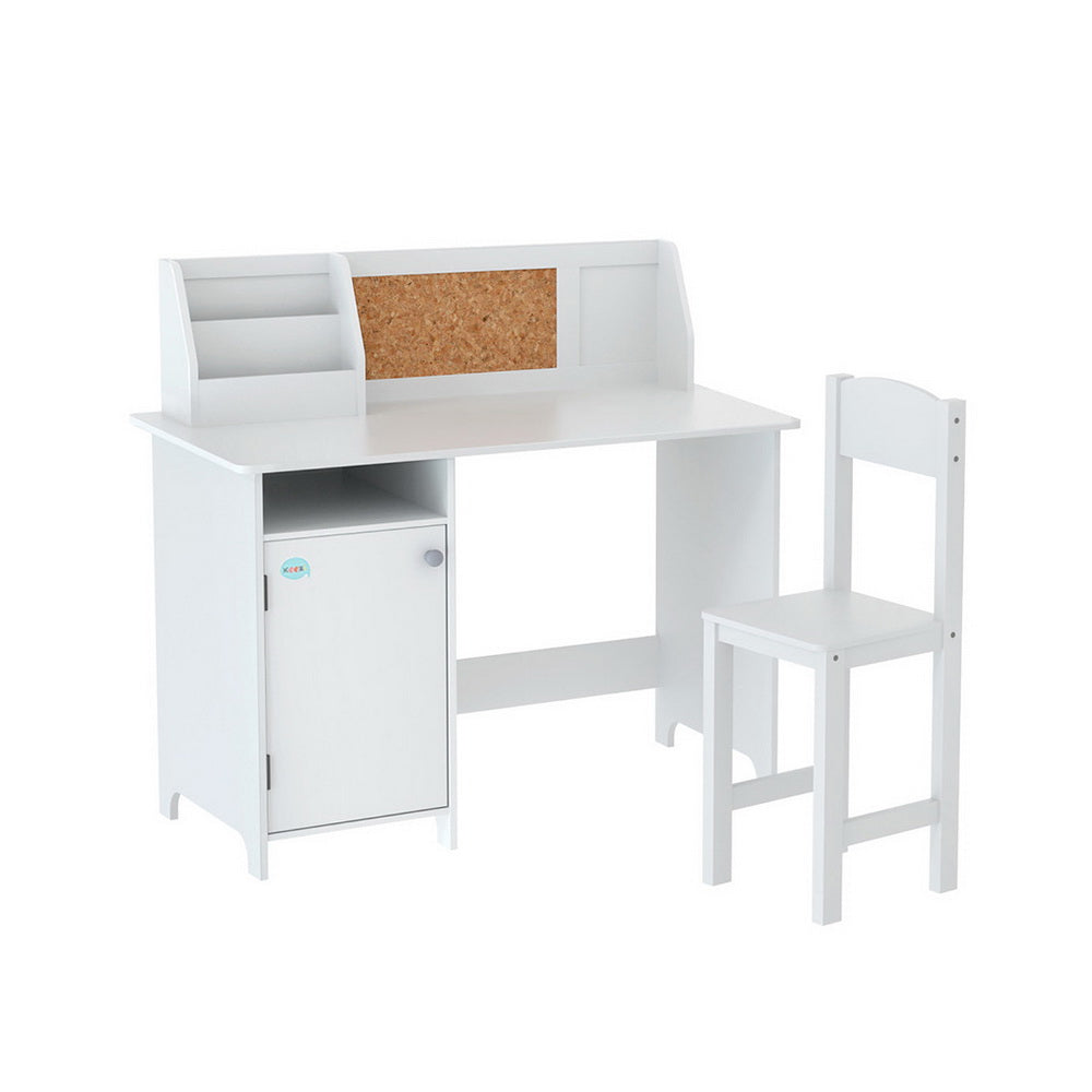 Keezi Kids Study Desk & Chair Set with Storage Cabinet for functional and fun learning.