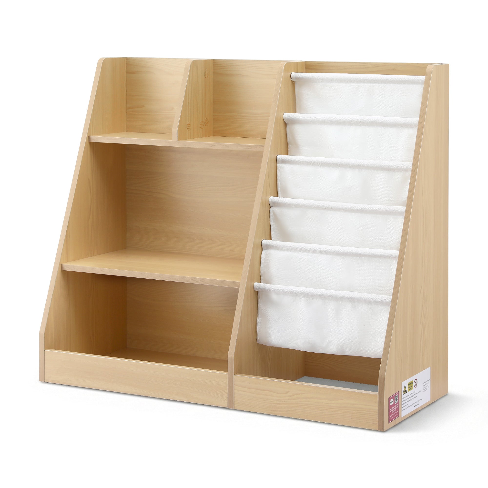 Keezi Kids Bookshelf Wood Bookcase Children Storage Rack Display Shelv ...