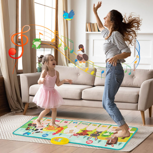 Multicolor Floor Piano Mat | 10 Animal Sounds & Touch Keys