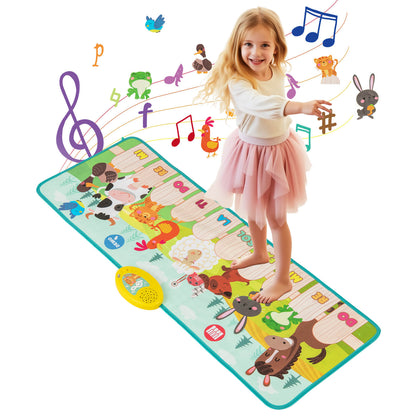 Multicolor Floor Piano Mat | 10 Animal Sounds & Touch Keys