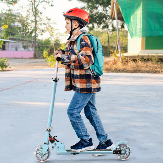Light Blue Kids Scooter | LED Wheels & Adjustable Height