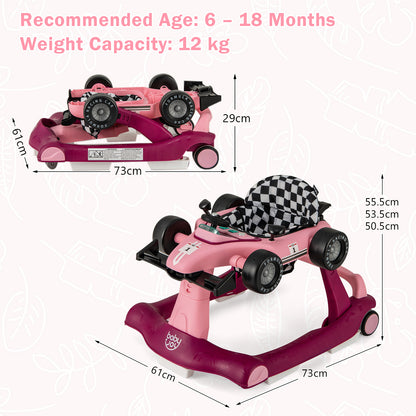 4 In 1 Foldable Baby Activity Walker | Adjustable Purple