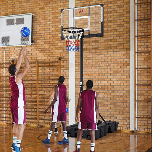 Foldable Basketball Hoop with Fillable Base and Shatterproof Backboard