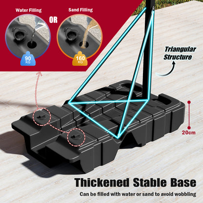 Black Basketball Hoop | Height Adjustable 230-305cm
