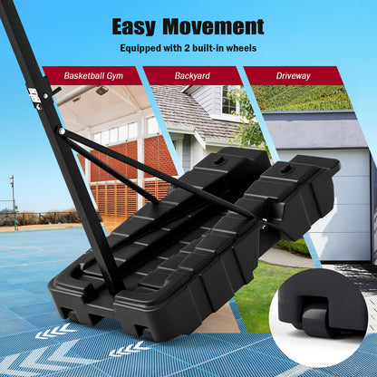 Black Basketball Hoop | Height Adjustable 230-305cm