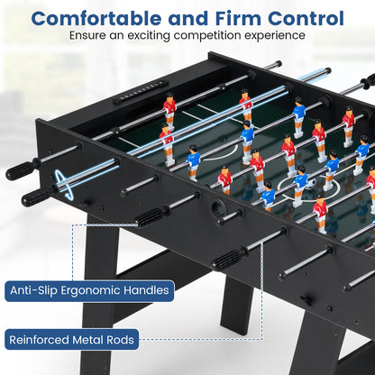 Black Foldable Foosball Table | 22 Players 2 Balls Family Fun