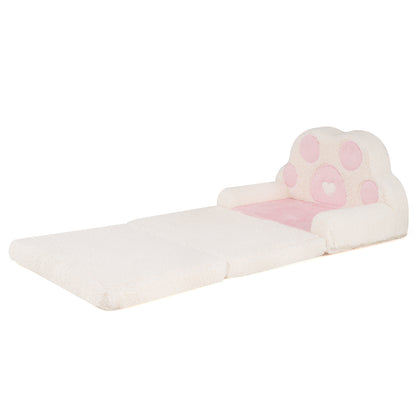 Pink Foldable Toddler Sofa Chair | 2-in-1 Couch & Lounger