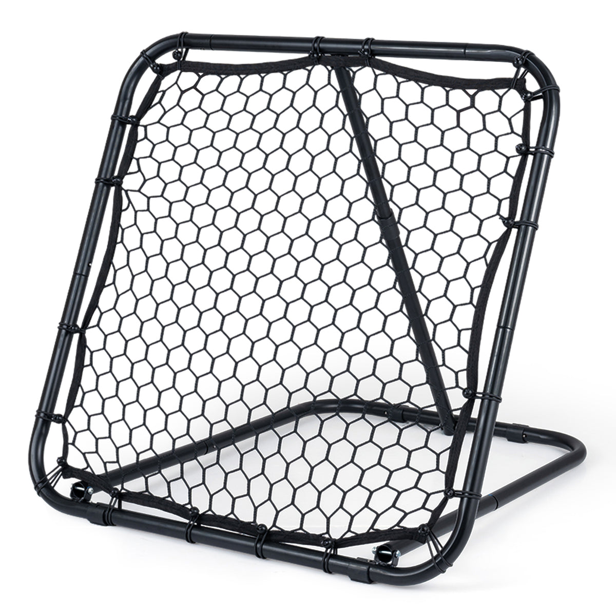 Black Football Rebounder | 7 Angles Fold-Flat Rebound Net
