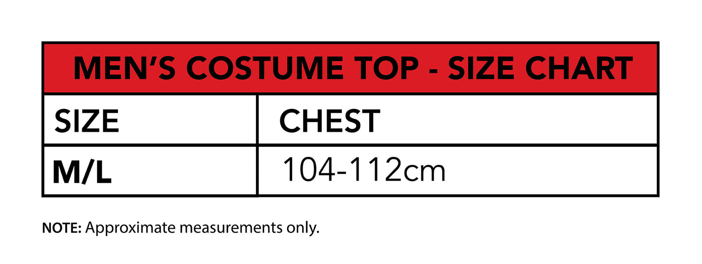 Pennywise IT Costume Top & Mask | Red & White Adult Halloween