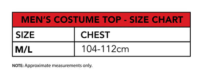 Pennywise IT Costume Top & Mask | Red & White Adult Halloween