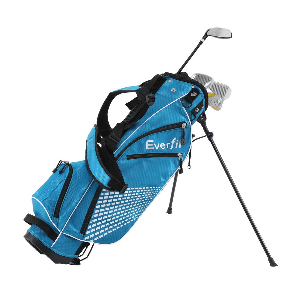 Junior golf club set with stand bag for right-handed kids, ideal for home practice