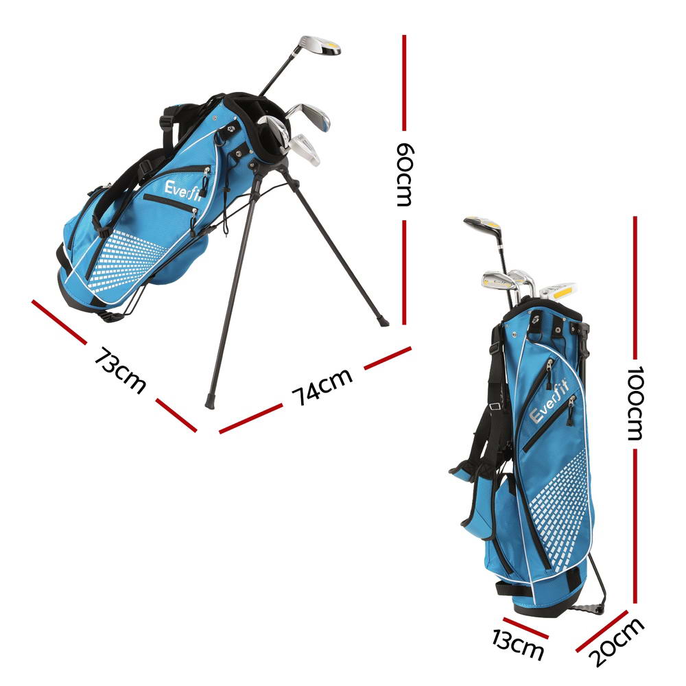 Everfit Junior Golf Club Set designed for kids, with stand bag | Right Handed