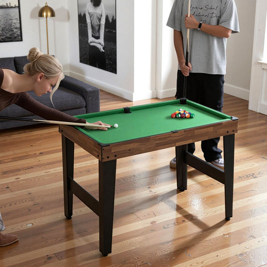 Costway 10-in-1 Combo Game Table Set with Foosball and Air Hockey for Home-Brown
