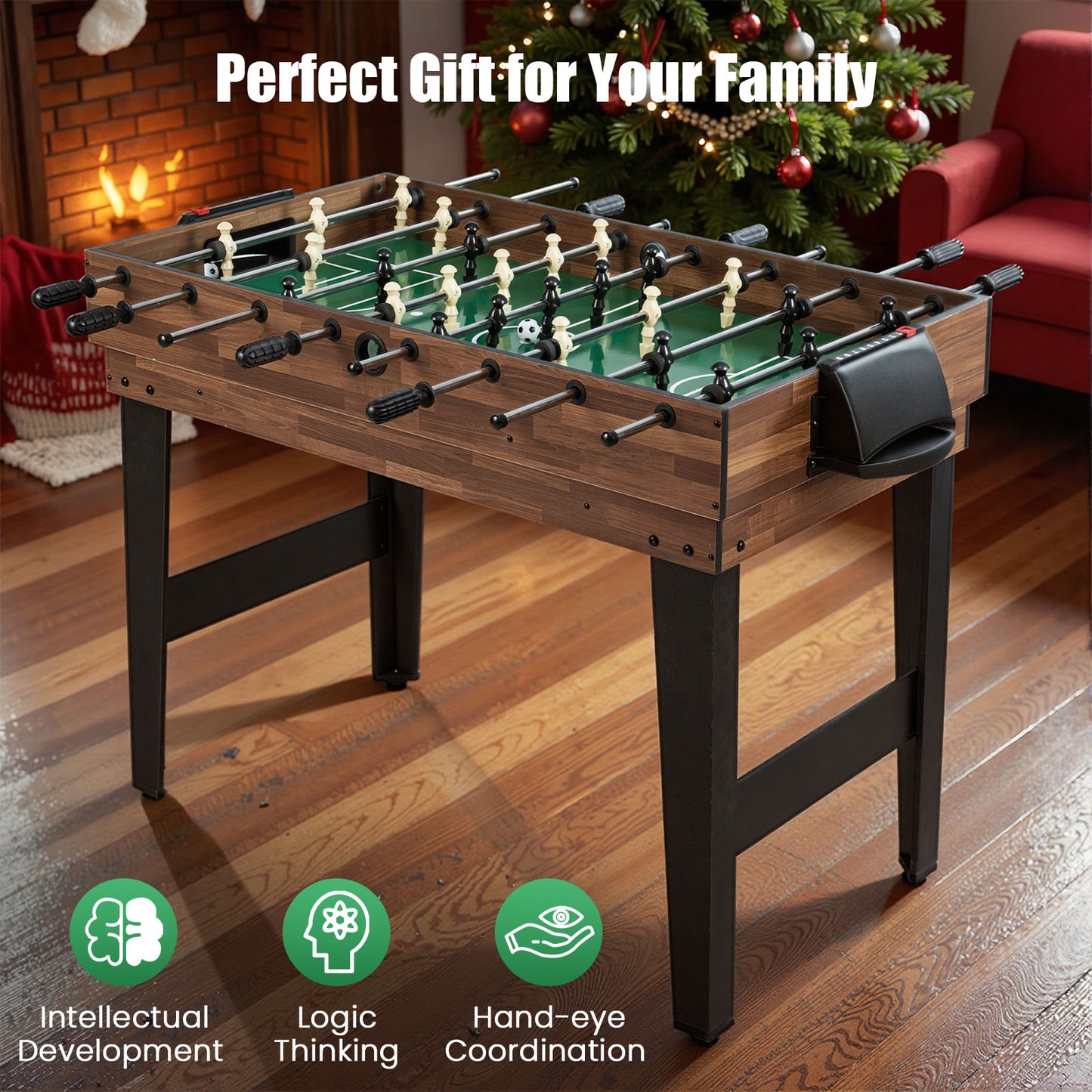 10 in 1 Combo Game Table | Foosball Air Hockey Brown