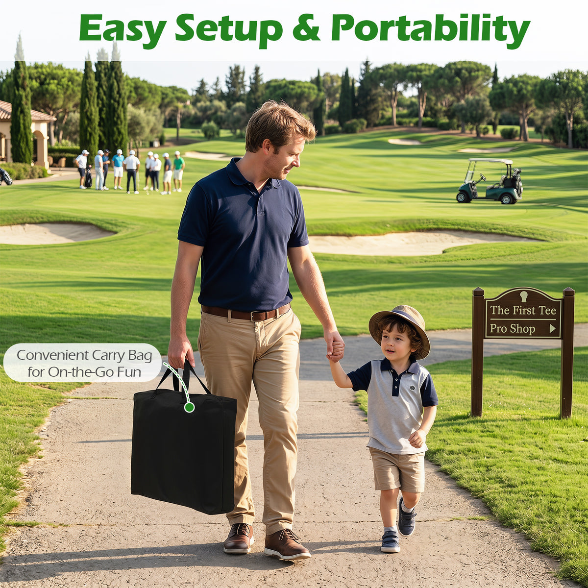 Multicolour Golf Chipping Game Set | Mat 2 Clubs 24 Sticky Balls