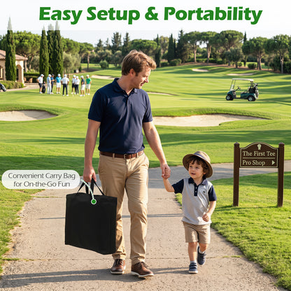 Multicolour Golf Chipping Game Set | Mat 2 Clubs 24 Sticky Balls
