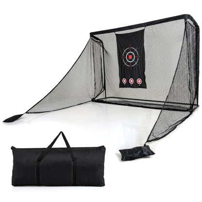 Black Golf Practice Net with Target Cloth | Dual Side Barriers