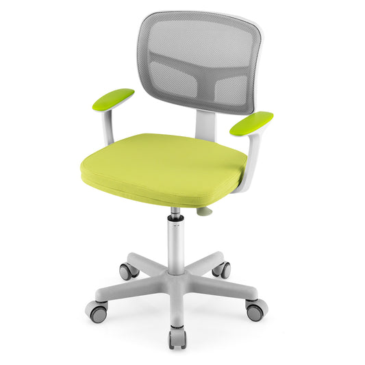 Kids Adjustable Height Desk Chair with Lumbar Support | Green