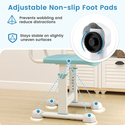 Blue Height Adjustable Kids Desk Chair | Double Back Support