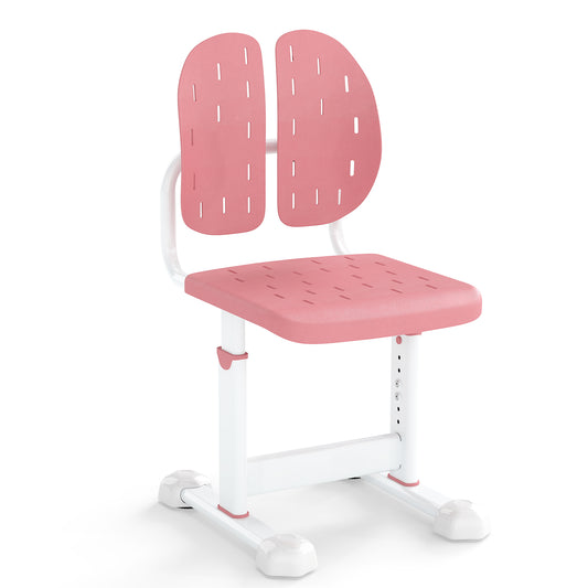 Height Adjustable Kids Desk Chair | Double Back Support Pink