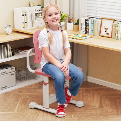 Height Adjustable Kids Desk Chair | Double Back Support Pink