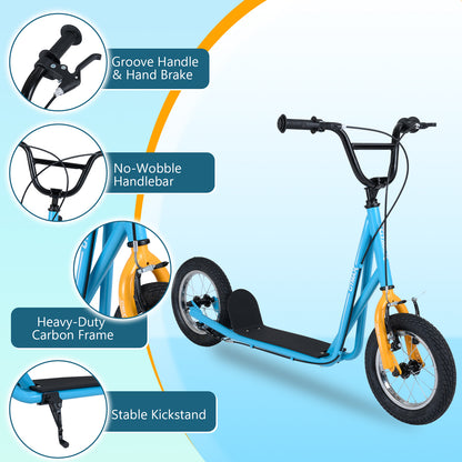 Navy Youth Scooter | Adjustable Height & Dual Handbrakes
