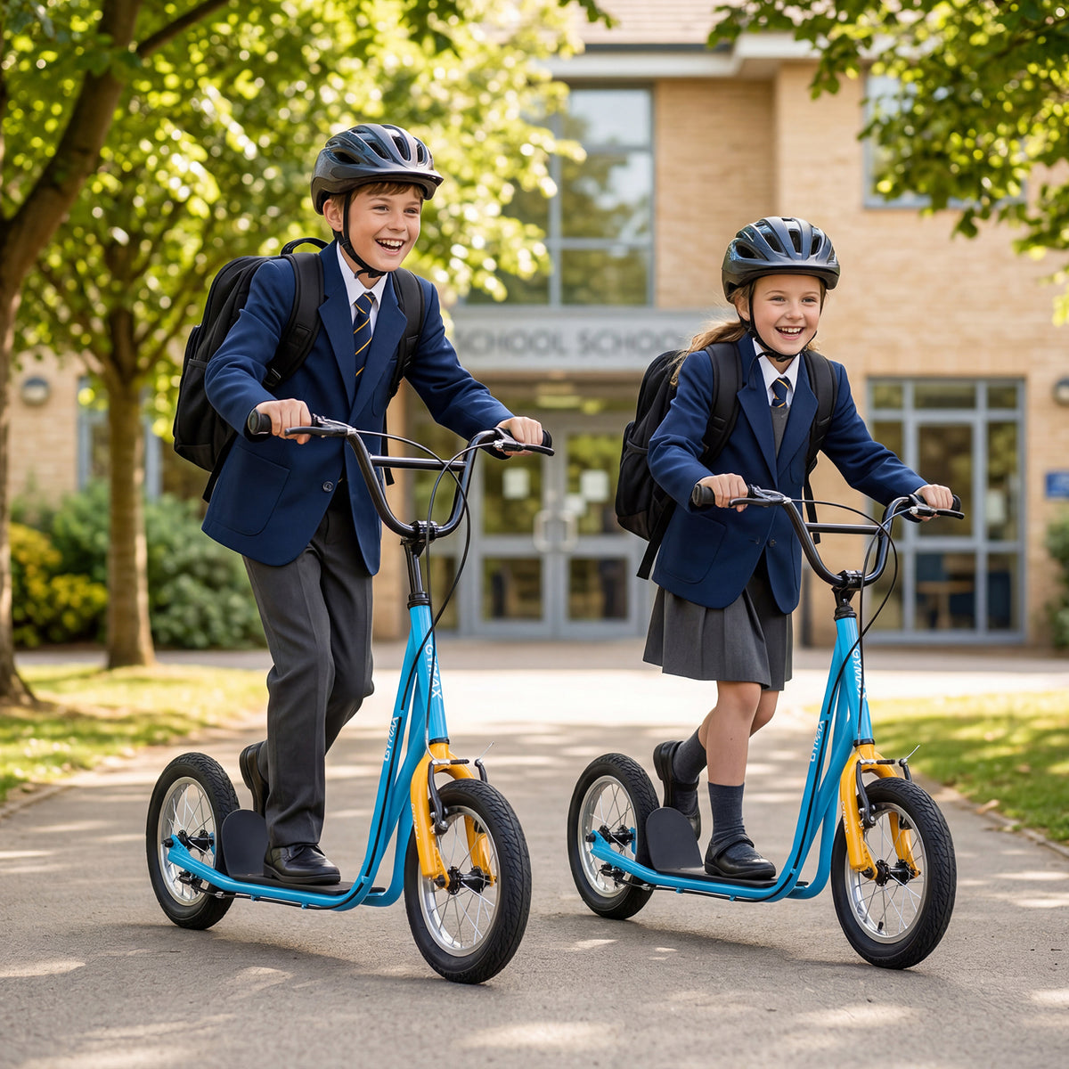 Navy Youth Scooter | Adjustable Height & Dual Handbrakes