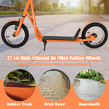 Orange Youth Scooter | Adjustable Height Dual V-Type Handbrakes