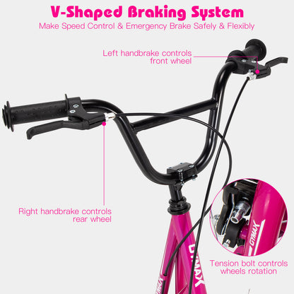 Pink Youth Scooter | Adjustable Height Dual Handbrakes Ages 8-12