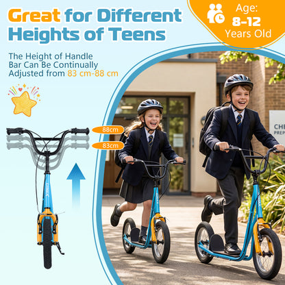 Navy Youth Scooter | Adjustable Height & Dual Handbrakes
