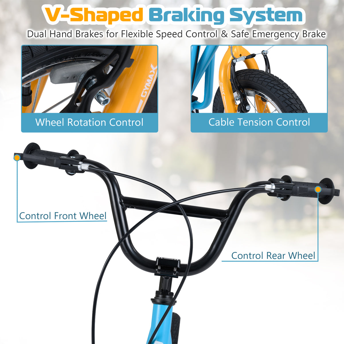 Navy Youth Scooter | Adjustable Height & Dual Handbrakes