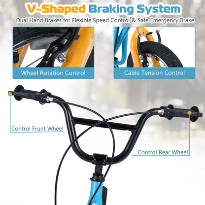 Navy Youth Scooter | Adjustable Height & Dual Handbrakes