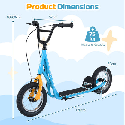Navy Youth Scooter | Adjustable Height & Dual Handbrakes