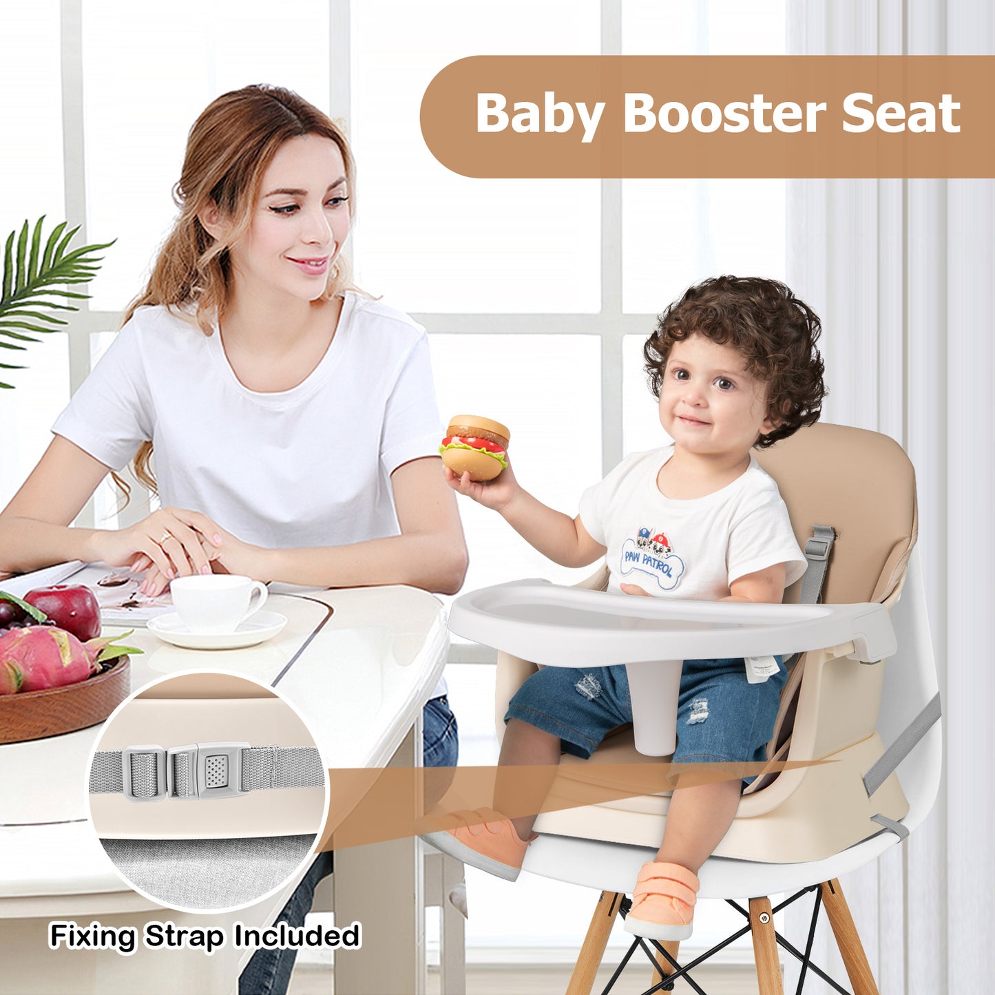 6 In 1 Highchair With Removable Washable Tray | Coffee