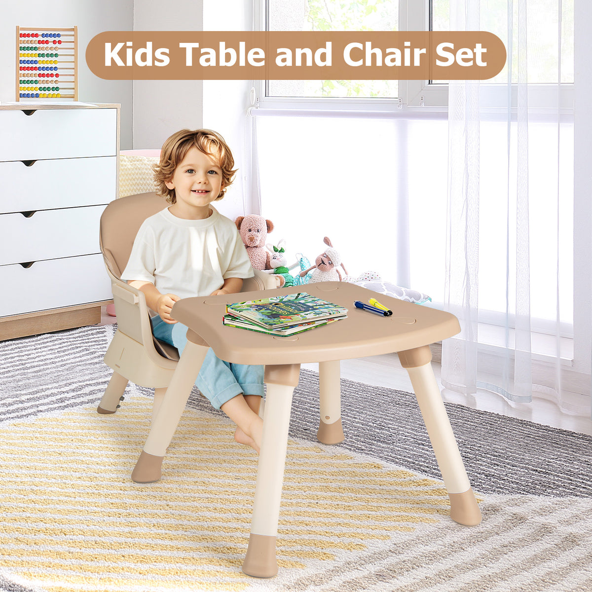 6 In 1 Highchair With Removable Washable Tray | Coffee