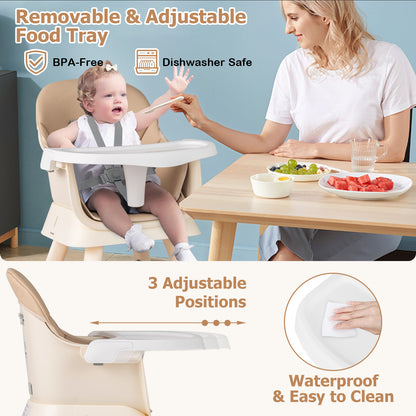 6 In 1 Highchair With Removable Washable Tray | Coffee