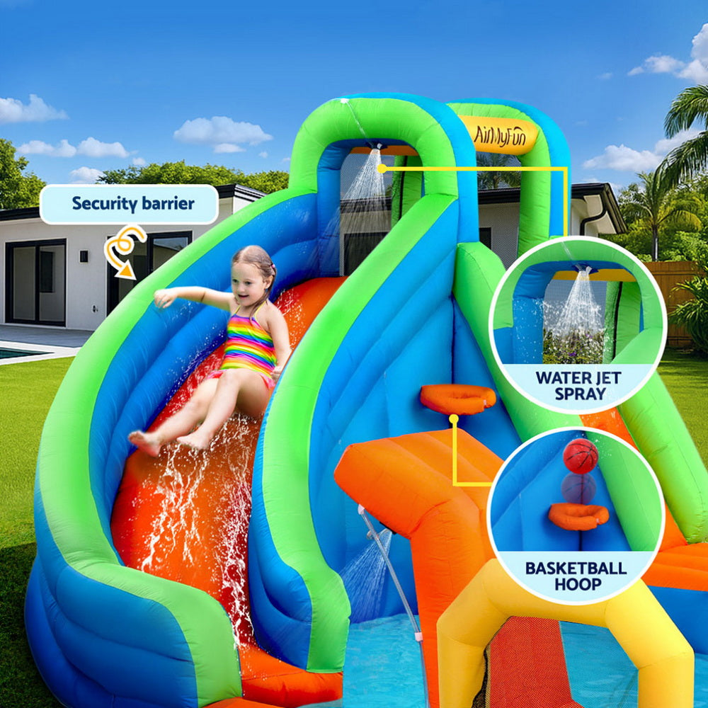 AirMyFun Kids Inflatable Pool Water Slide Cannon Splash Park