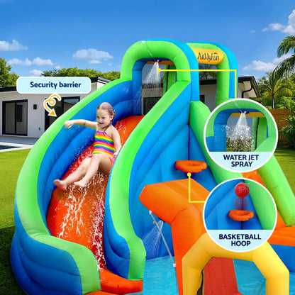 AirMyFun Kids Inflatable Pool Water Slide Cannon Splash Park