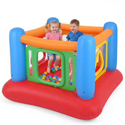 Blue Inflatable Bounce House | 3-in-1 Transparent Wall Design