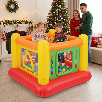 Yellow Inflatable Bounce House | 3-in-1 Transparent Wall Design