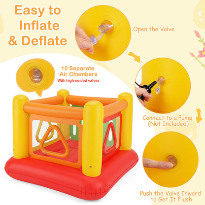 Yellow Inflatable Bounce House | 3-in-1 Transparent Wall Design