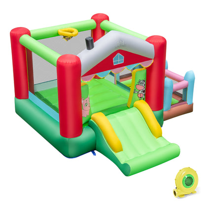 4 In 1 Multi-Color Bounce House | 480W Blower & Ocean Balls