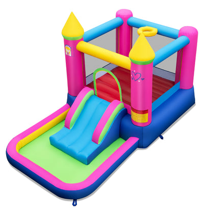 Multicolor 4 In 1 Princess Bounce House With Slide | No Blower