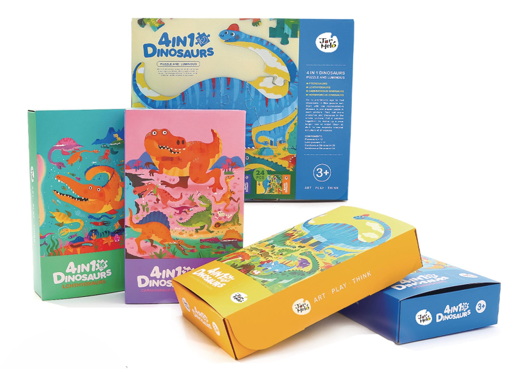 4 in 1 Dinosaur Puzzle & Luminous | Kids Mega Mart | Shop Now!
