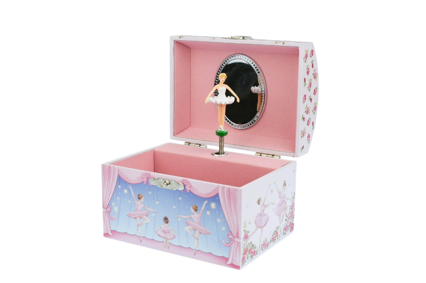 Rosabella Ballerina Dome Music Box | Pink Twirling Figurine