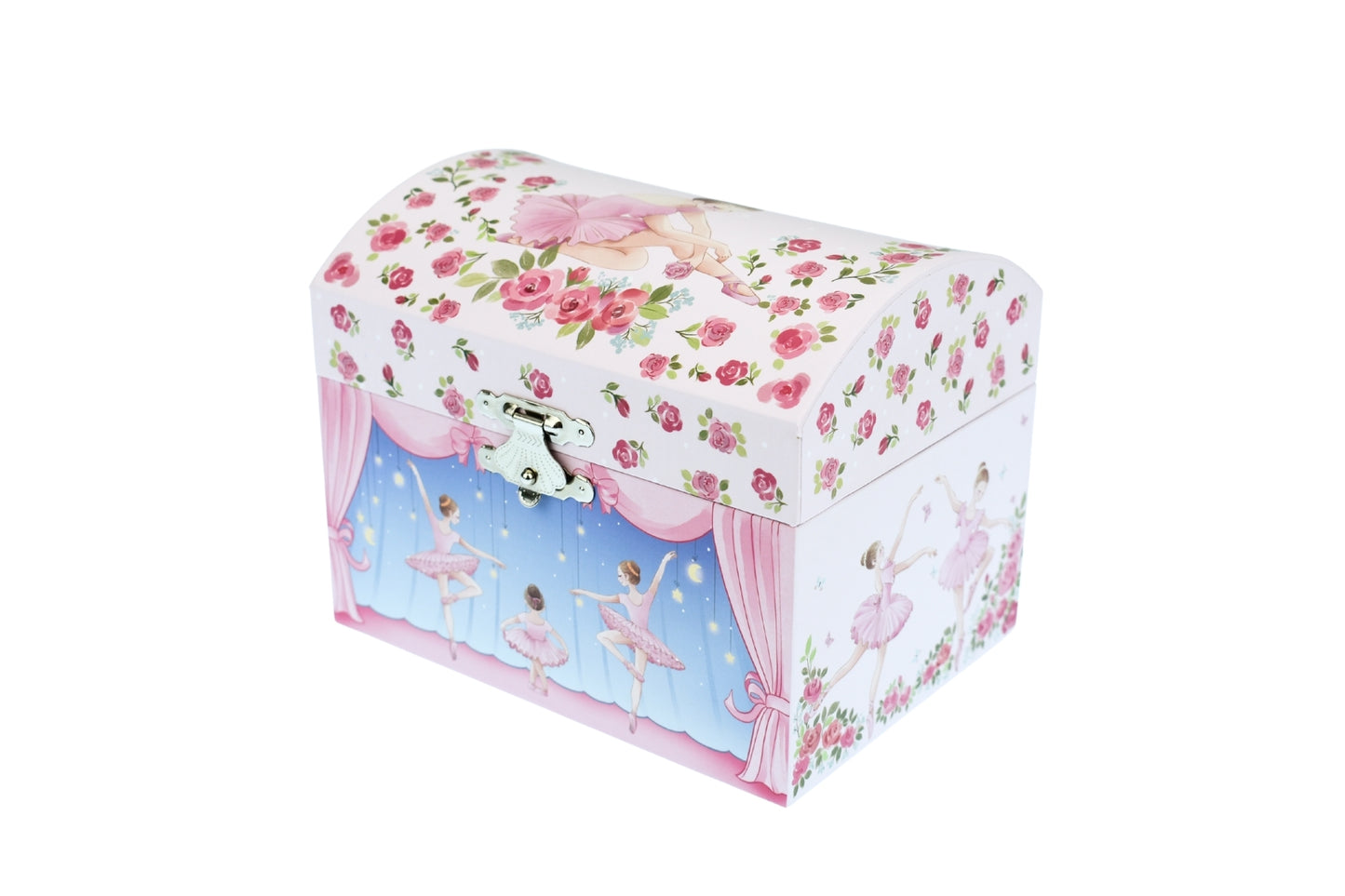 Rosabella Ballerina Dome Music Box | Pink Twirling Figurine