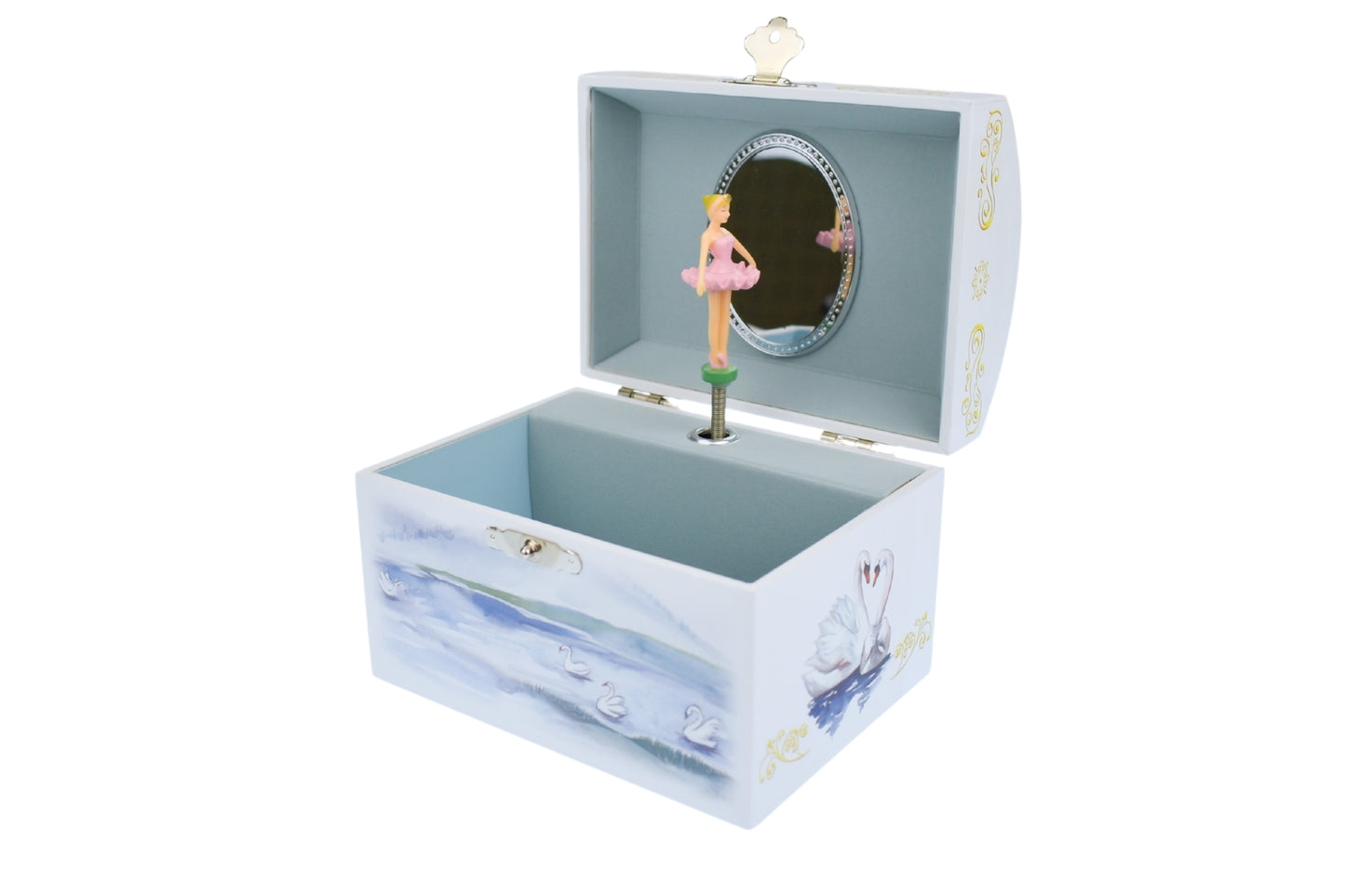 Azurea Ballerina Music Box | Enchanting Blue Swan Lake Design