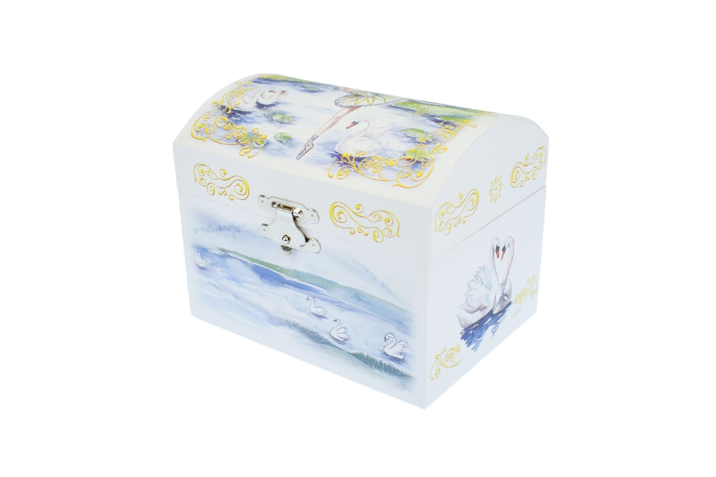 Azurea Ballerina Music Box | Enchanting Blue Swan Lake Design